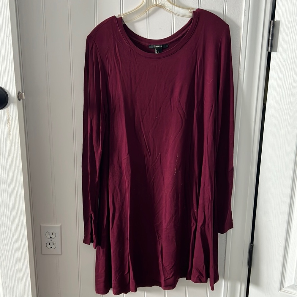 Burgundy dress from Forever 21